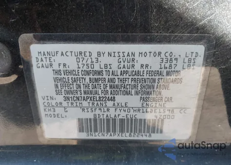 2014 Nissan Versa 1.6 S from USA, damaged, VIN 3N1CN7APXEL822448